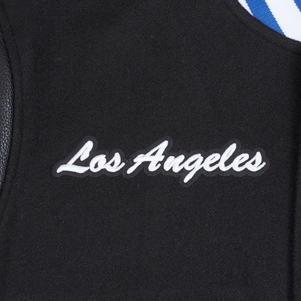 Los Angeles Dodgers Team Badge Wool & Leather Jacket - Image 8