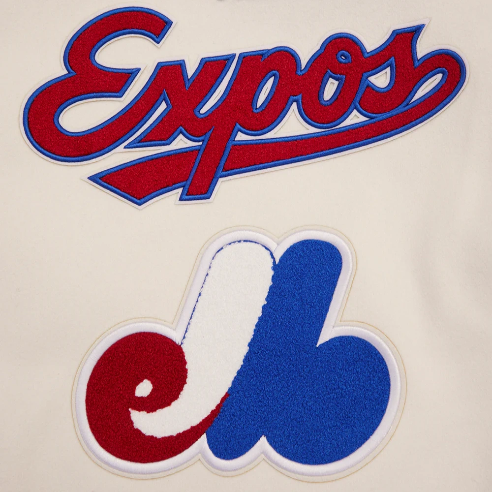 Women's Montreal Expos Retro Classic Wool & Leather Jacket - Image 12