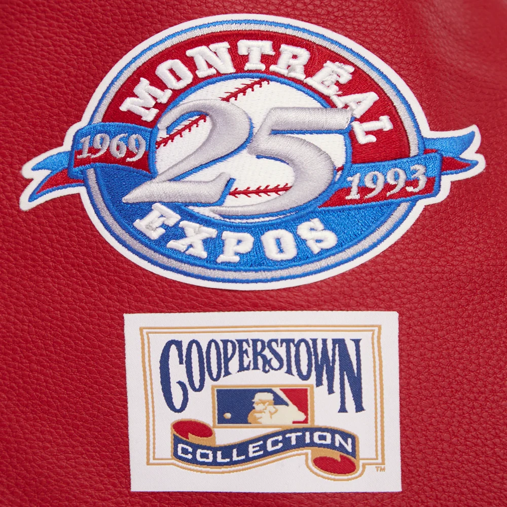 Women's Montreal Expos Retro Classic Wool & Leather Jacket - Image 18