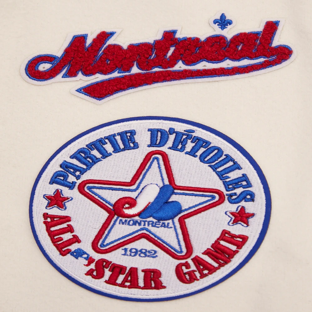 Women's Montreal Expos Retro Classic Wool & Leather Jacket - Image 16