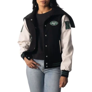 New York Jets Women’s Sailor Hooded Varsity Jacket