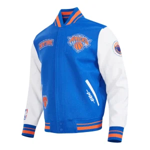 Alternative view of New York Knicks Diy Pick Stitch Blue Varsity Jacket