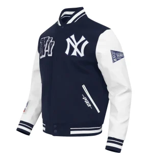 Alternative view of New York Yankees Best of Men’s Navy & White Varsity Jacket