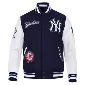 New York Yankees Diy Pick Stitch Navy Varsity Jacket