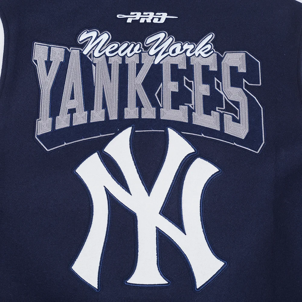 New York Yankees Team Badge Wool & Leather Jacket - Image 6
