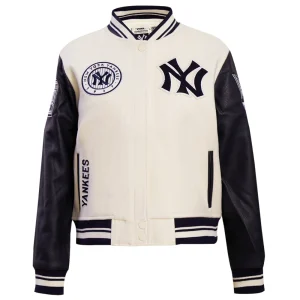 Women's New York Yankees Retro Classic Wool & Leather Jacket