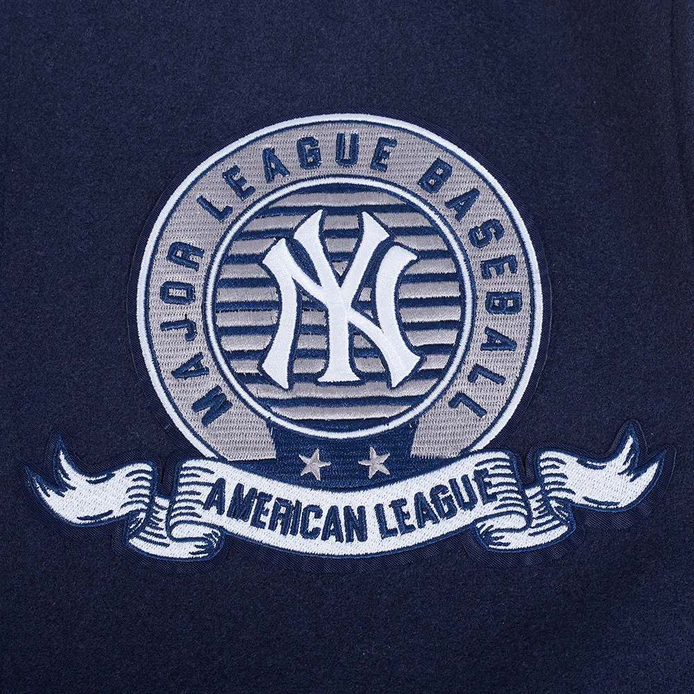 New York Yankees Team Badge Wool & Leather Jacket - Image 8