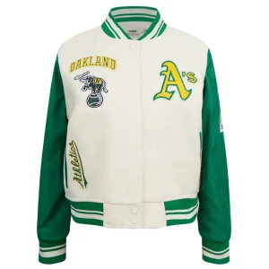 Women's Oakland Athletics Retro Classic Wool & Leather Jacket