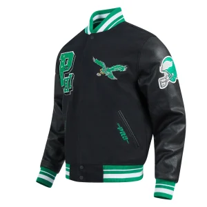 Alternative view of Philadelphia Eagles Best of Men’s Black Varsity Jacket
