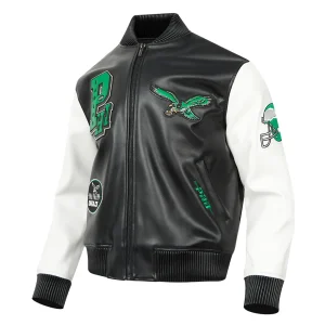Alternative view of Philadelphia Eagles Best of Men’s Leather Varsity Jacket