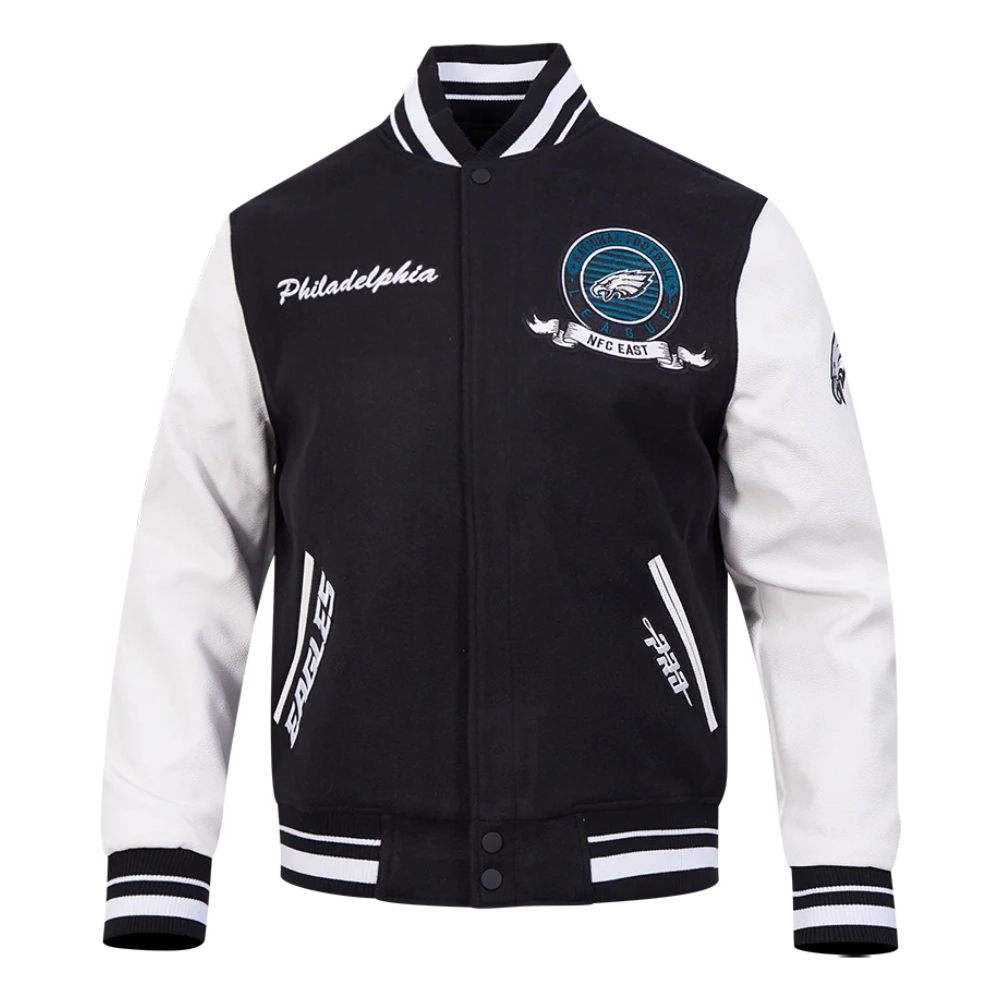 Philadelphia Eagles Team Badge Wool & Leather Jacket