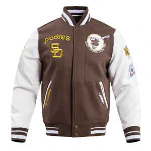 San Diego Padres Retro Classic Wool & Leather Varsity Jacket