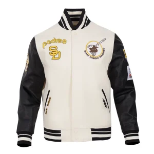Alternative view of San Diego Padres Retro Classic Wool & Leather Varsity Jacket