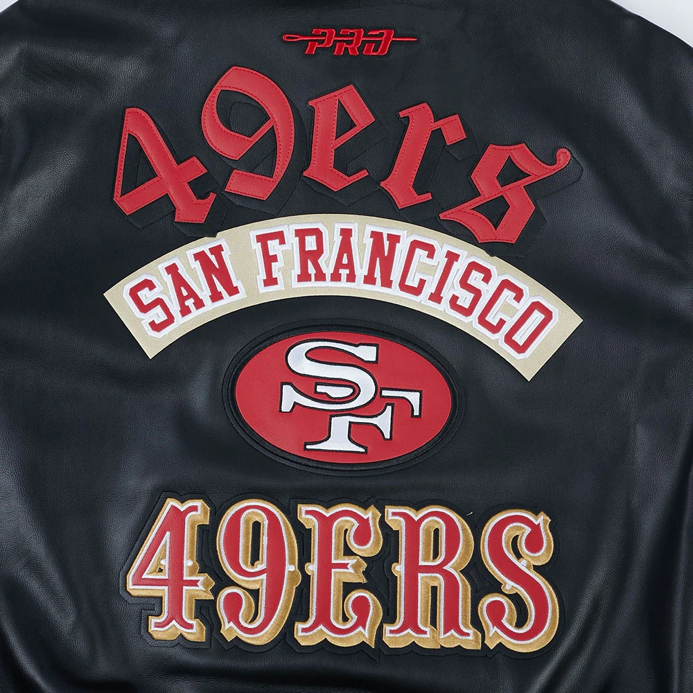 San Francisco 49ERS Best Of Men’s Leather Varsity Jacket - Image 10
