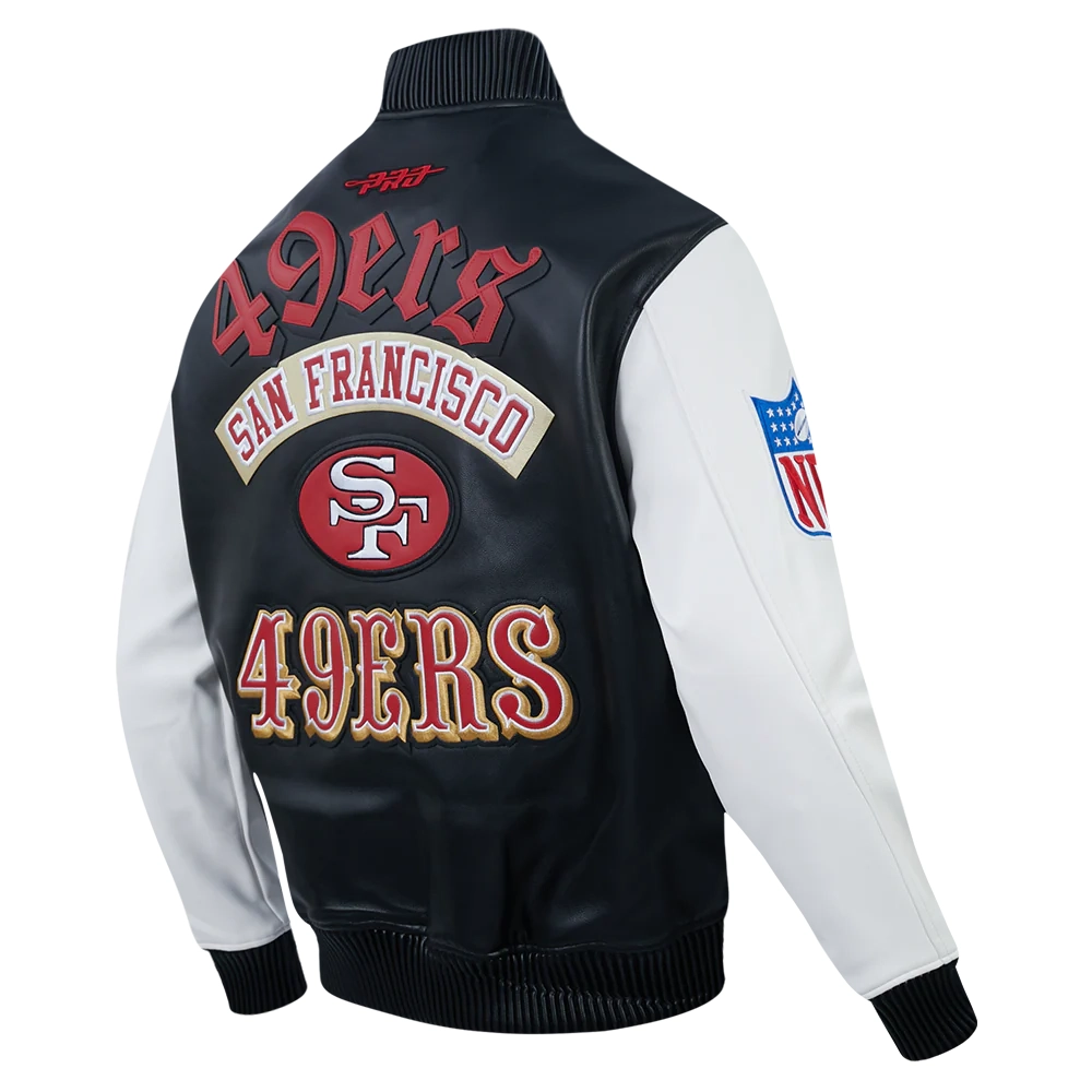 San Francisco 49ERS Best Of Men’s Leather Varsity Jacket - Image 4