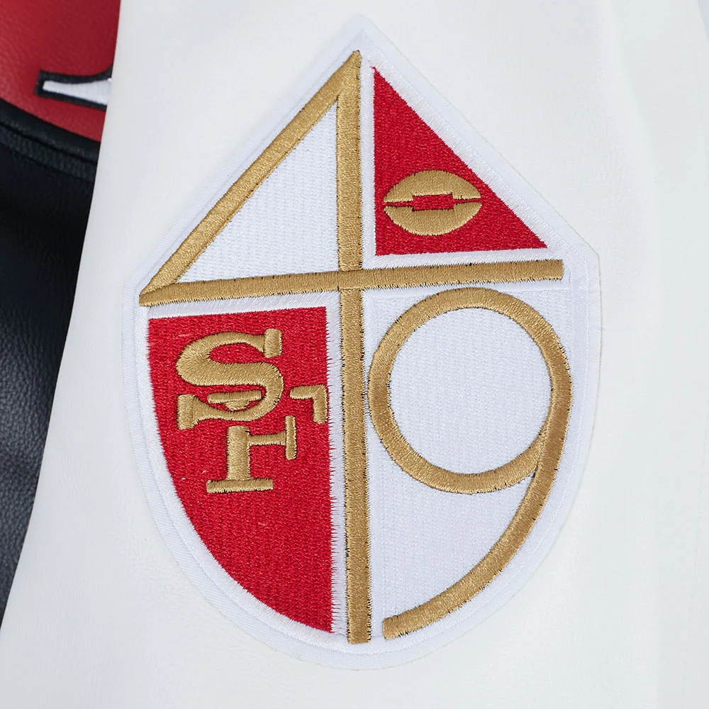 San Francisco 49ERS Best Of Men’s Leather Varsity Jacket - Image 6
