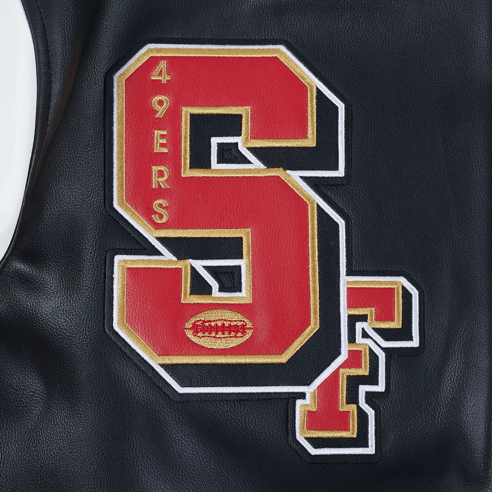 San Francisco 49ERS Best Of Men’s Leather Varsity Jacket - Image 8