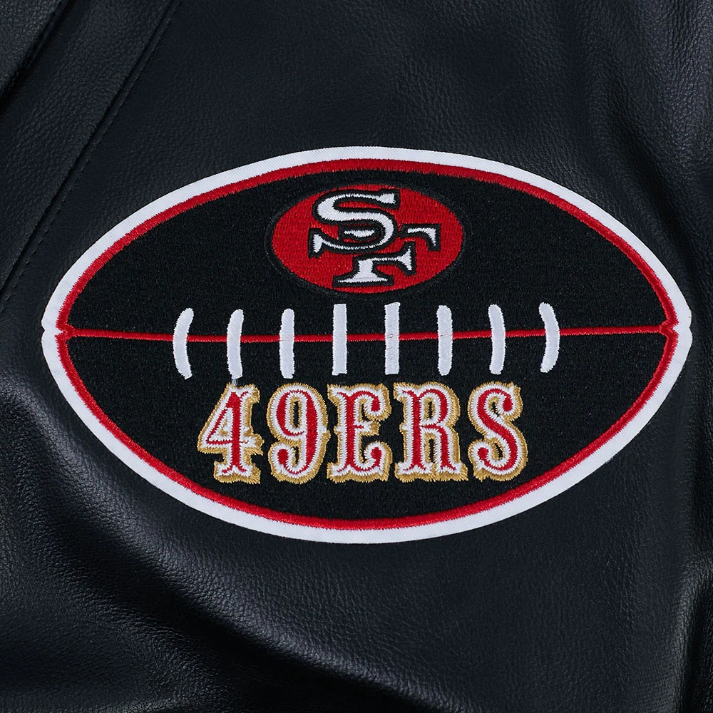 San Francisco 49ERS Best Of Men’s Leather Varsity Jacket - Image 7