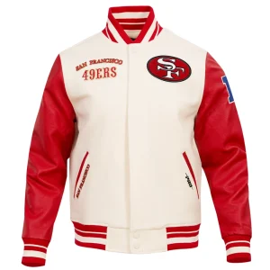 Alternative view of San Francisco 49ers Retro Classic Wool & Leather Varsity Jacket