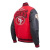 san francisco 49ers team badge varsity jacket