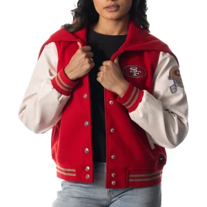 San Francisco 49ers Women’s Sailor Hooded Varsity Jacket