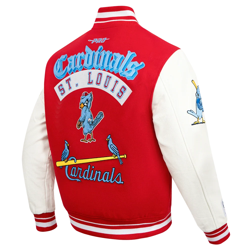 St. Louis Cardinals Best Of Men’s Red & White Varsity Jacket - Image 3