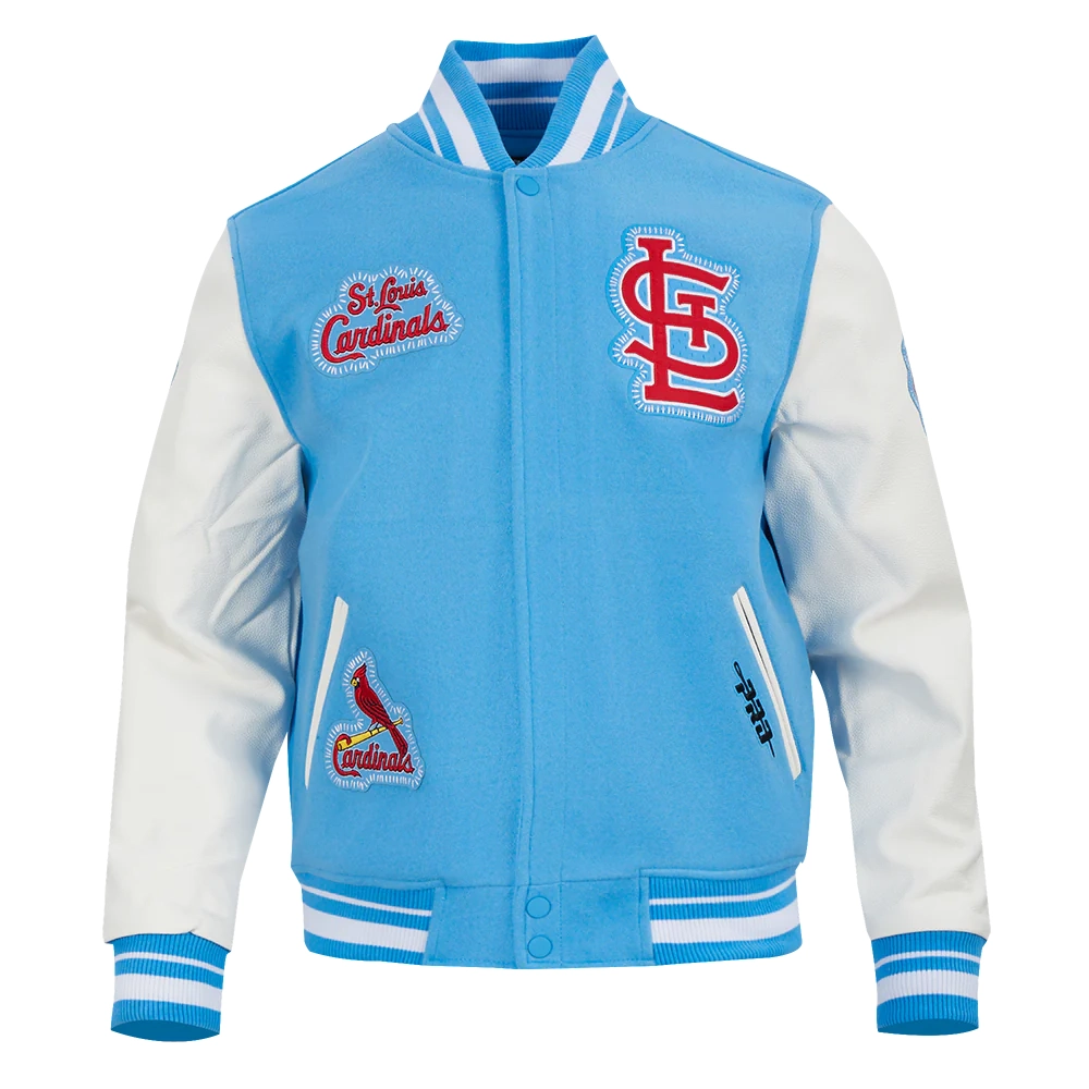 St. Louis Cardinals Diy Pick Stitch Blue Varsity Jacket