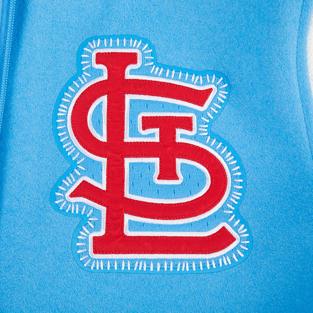 St. Louis Cardinals Diy Pick Stitch Blue Varsity Jacket - Image 10