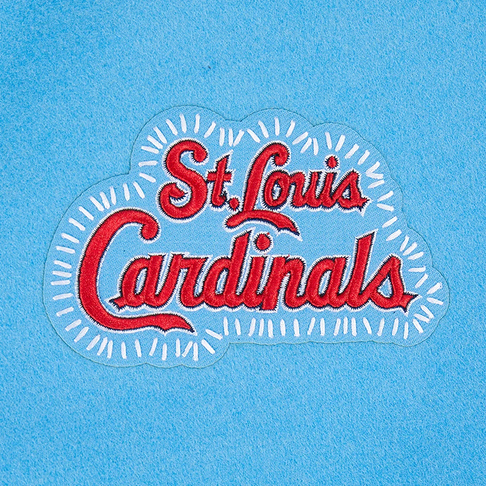 St. Louis Cardinals Diy Pick Stitch Blue Varsity Jacket - Image 11
