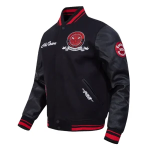 Alternative view of Chicago Bulls Team Badge Wool & Leather Jacket