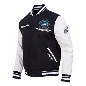 Alternative view of Philadelphia Eagles Team Badge Wool & Leather Jacket