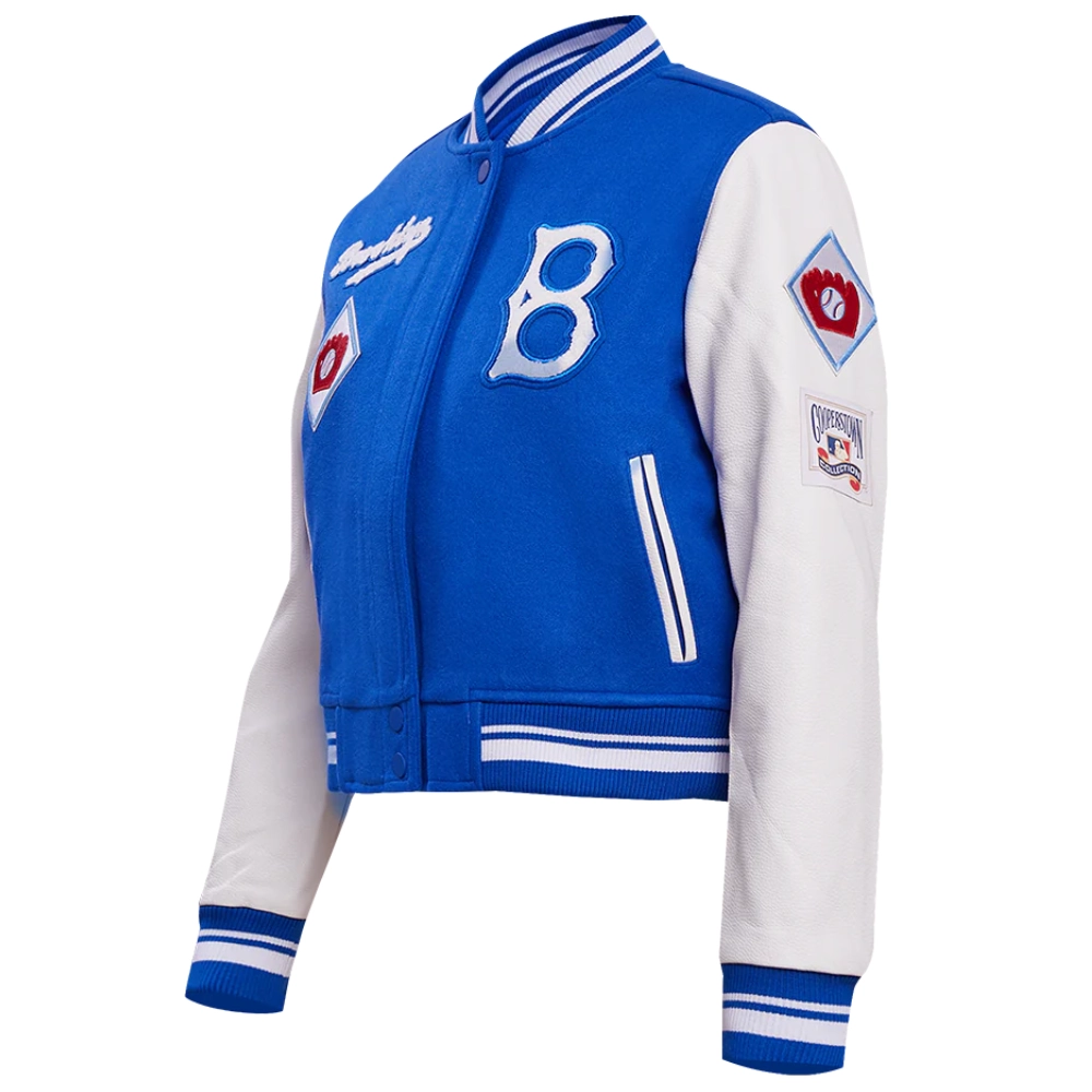 Woman’s Brooklyn Dodgers Retro Classic Wool & Leather Jacket - Image 3