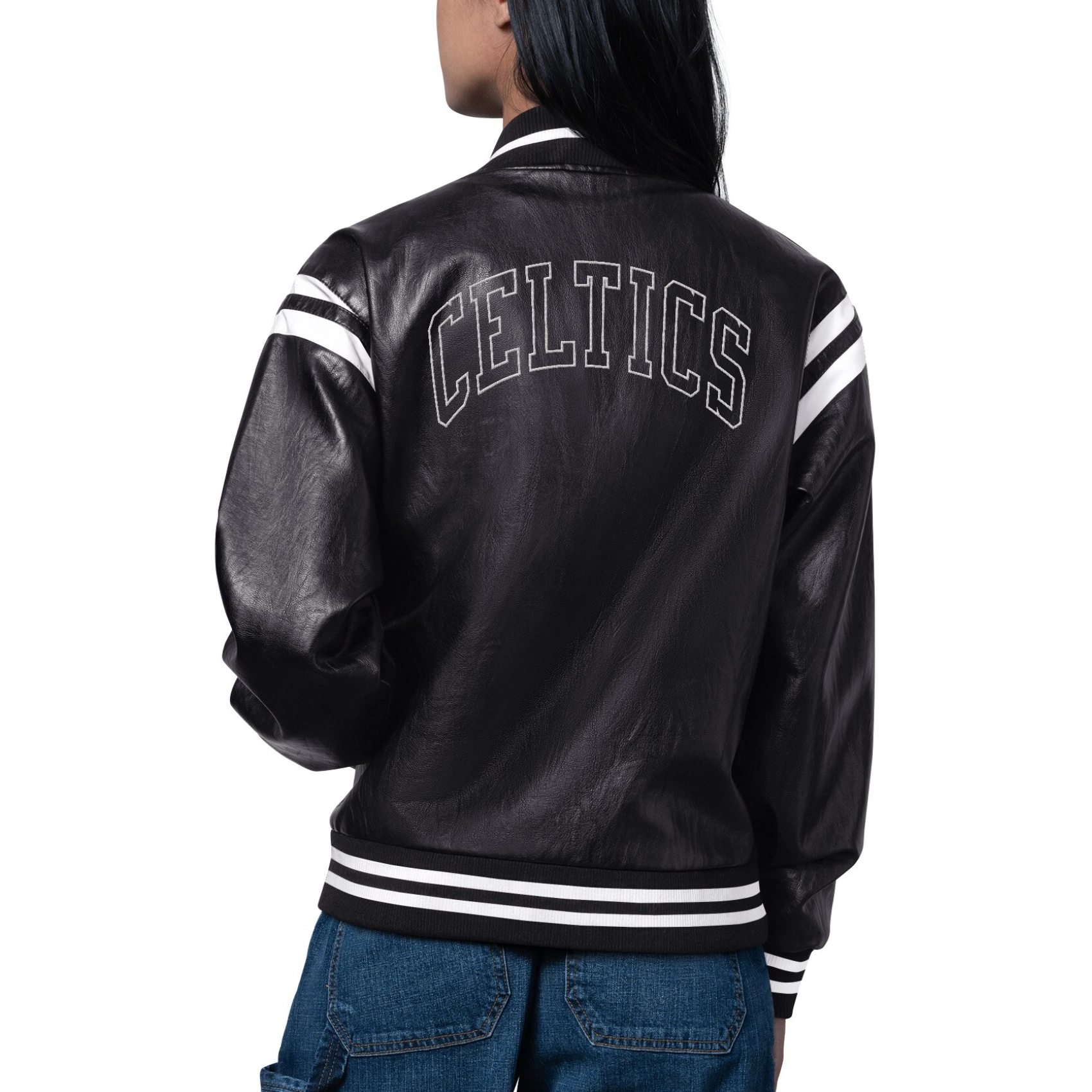 Woman’s Boston Celtics High Heat Black Jacket - Image 2