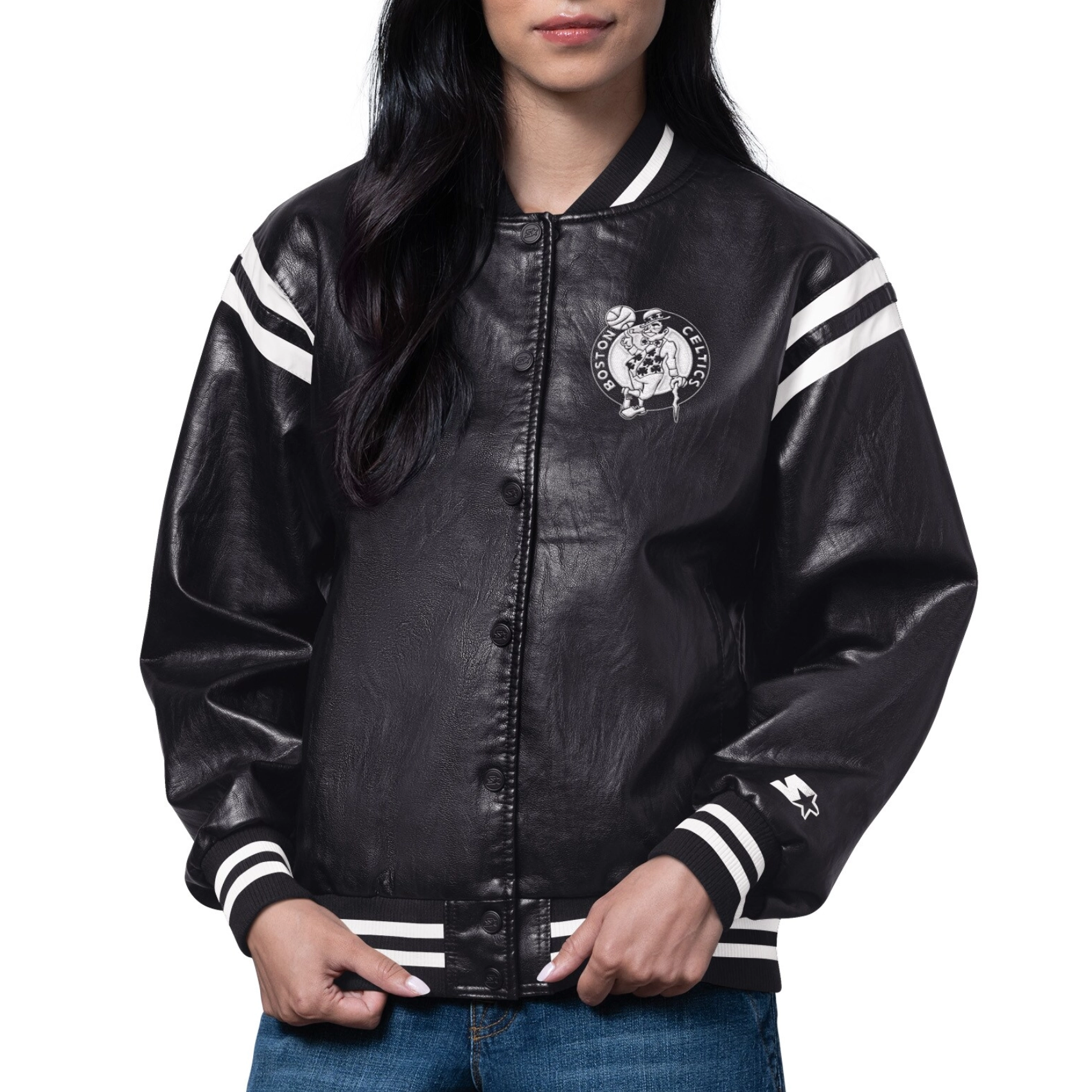 Woman’s Boston Celtics High Heat Black Jacket