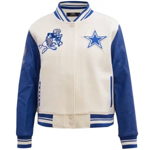 Alternative view of Woman’s Dallas Cowboys Retro Classic Wool & Leather Jacket