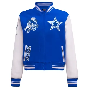 Woman’s Dallas Cowboys Retro Classic Wool & Leather Jacket