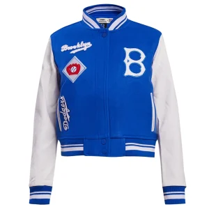 Woman’s Brooklyn Dodgers Retro Classic Wool & Leather Jacket
