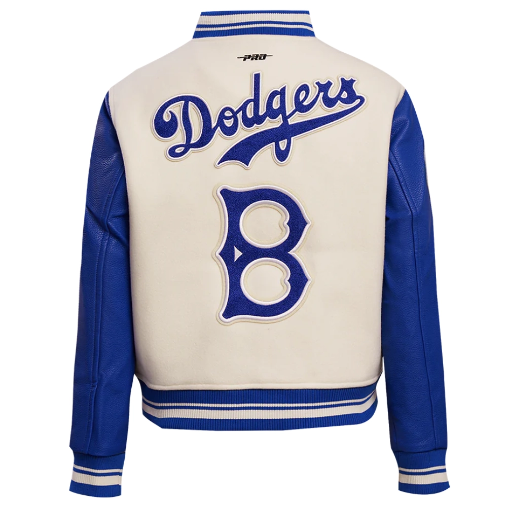 Woman’s Brooklyn Dodgers Retro Classic Wool & Leather Jacket - Image 8