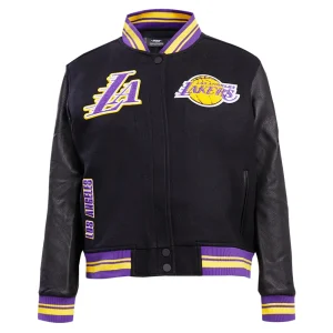 Alternative view of Woman’s Los Angeles Lakers Retro Classic Wool & Leather Jacket