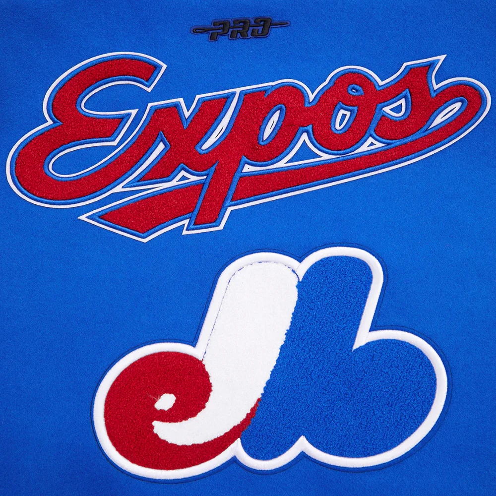 Women's Montreal Expos Retro Classic Wool & Leather Jacket - Image 11