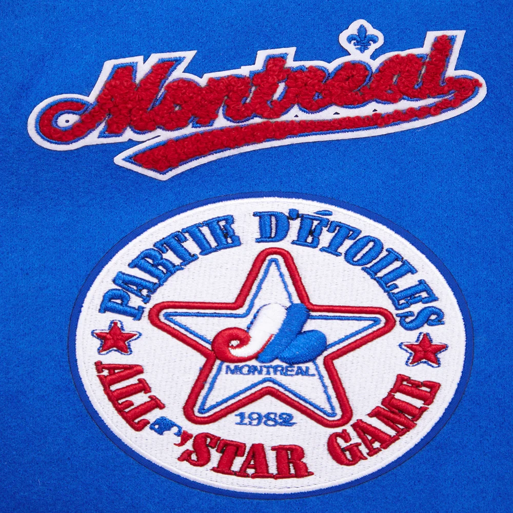 Women's Montreal Expos Retro Classic Wool & Leather Jacket - Image 15