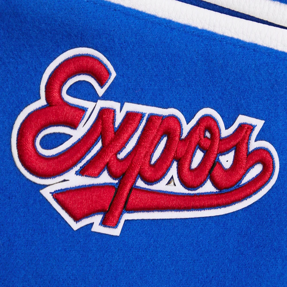 Women's Montreal Expos Retro Classic Wool & Leather Jacket - Image 13
