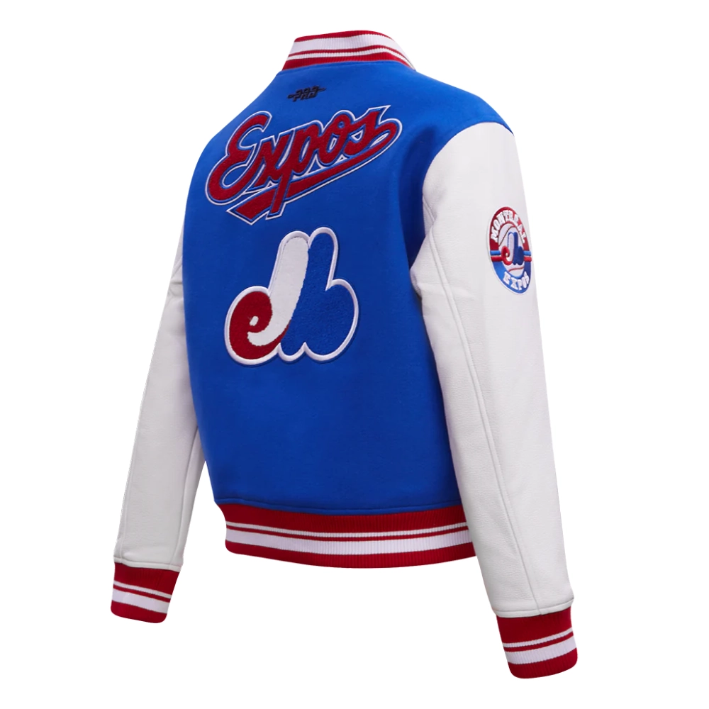 Women's Montreal Expos Retro Classic Wool & Leather Jacket - Image 5