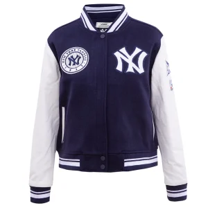Alternative view of Women's New York Yankees Retro Classic Wool & Leather Jacket