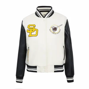 Women's San Diego Padres Retro Classic Wool & Leather Jacket