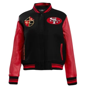 Alternative view of Woman’s San Francisco 49ers Retro Classic Wool & Leather Jacket