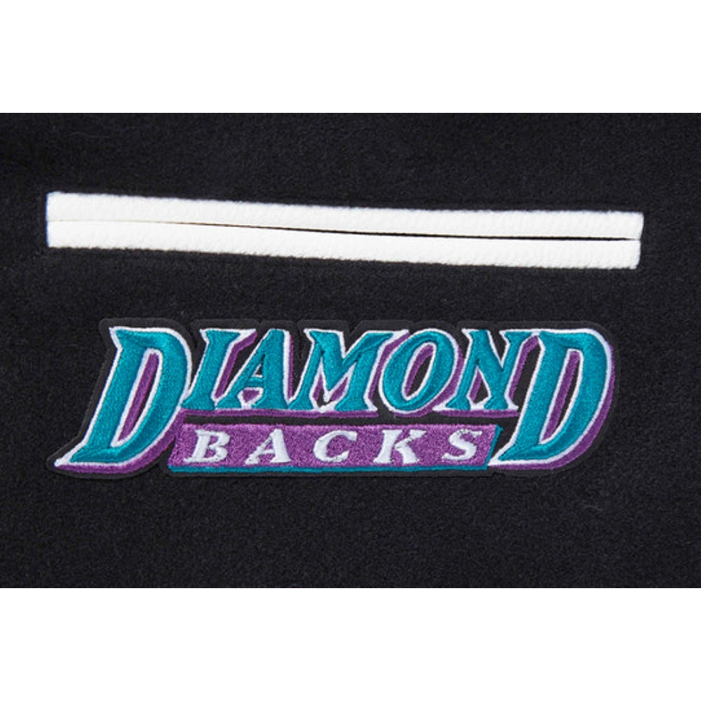 Women's Arizona Diamondbacks Retro Classic Wool & Leather Jacket - Image 7