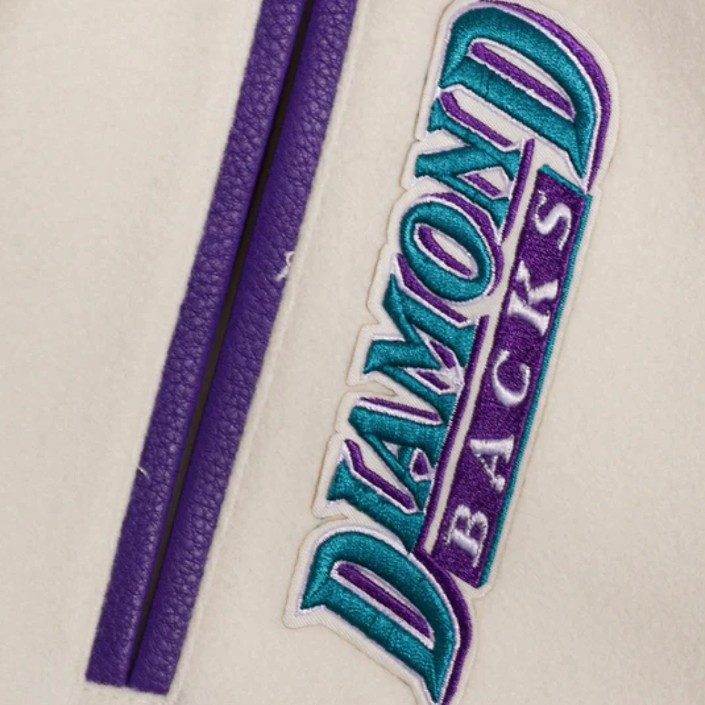 Women's Arizona Diamondbacks Retro Classic Wool & Leather Jacket - Image 16