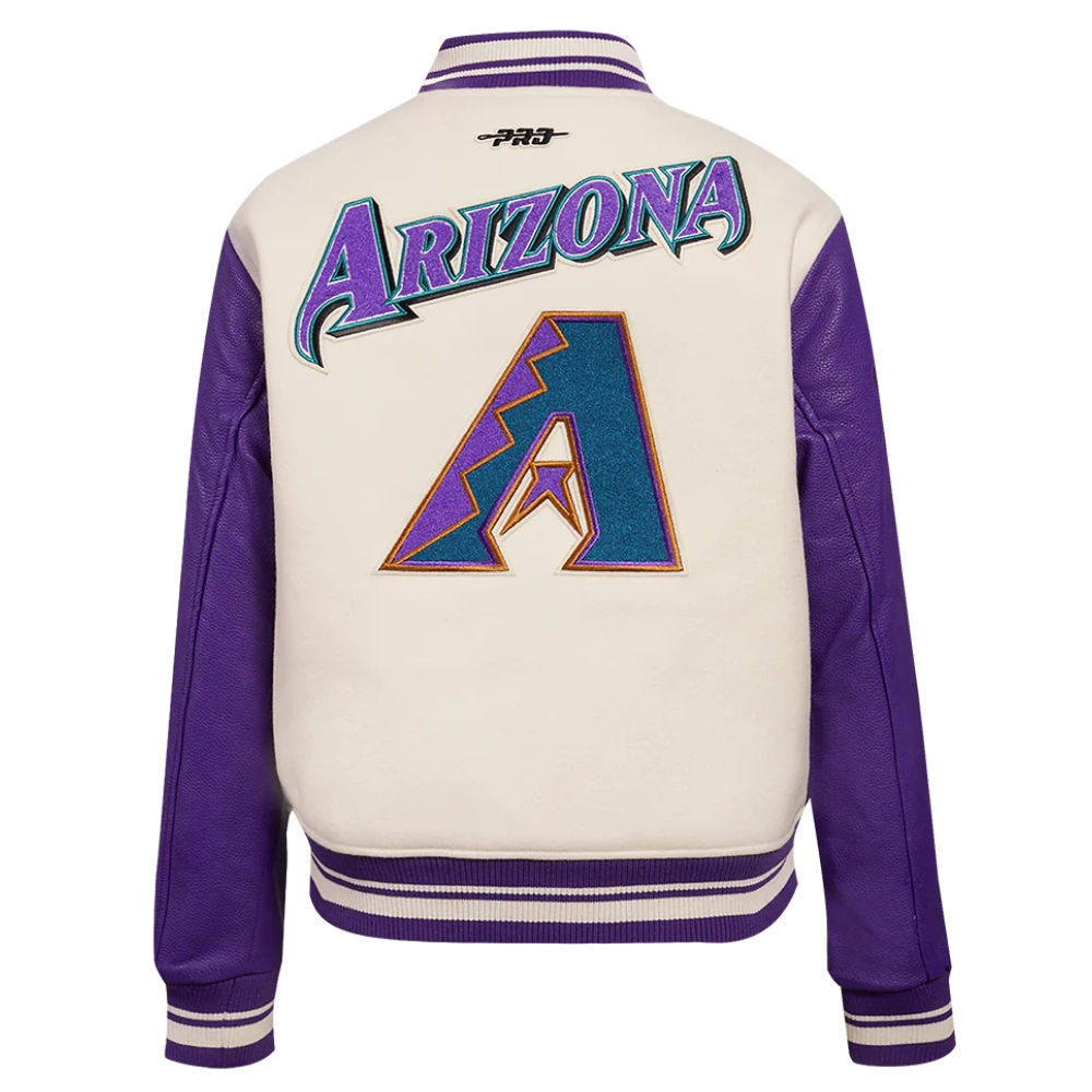 Women's Arizona Diamondbacks Retro Classic Wool & Leather Jacket - Image 14