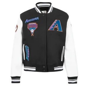 Women's Arizona Diamondbacks Retro Classic Wool & Leather Jacket